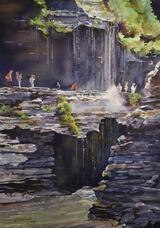 <em>Rainbow Falls, Watkins Glen</em> by Catherine Hearding <em>Rainbow Falls, Watkins Glen</em> by Catherine Hearding